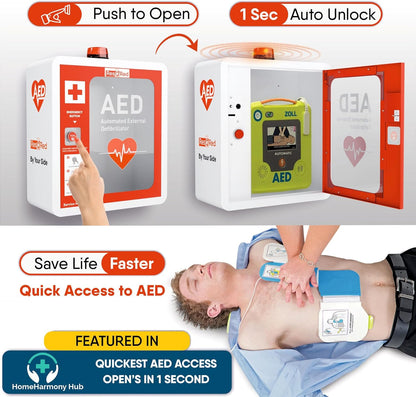 ResQRed Wall Mounted AED Defibrillator Cabinet